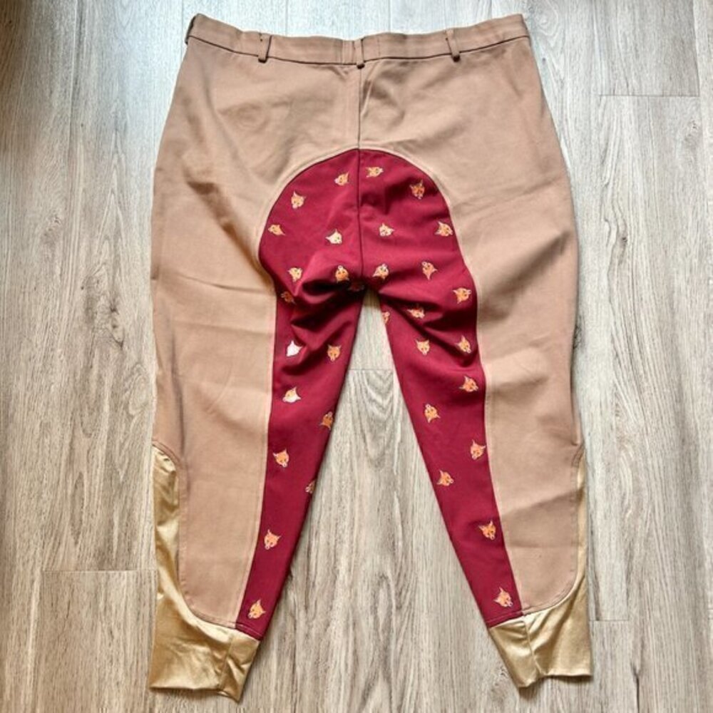 Buckwild Women's Curvy Mare High Waist Breech Tan Fox Pants Size 40